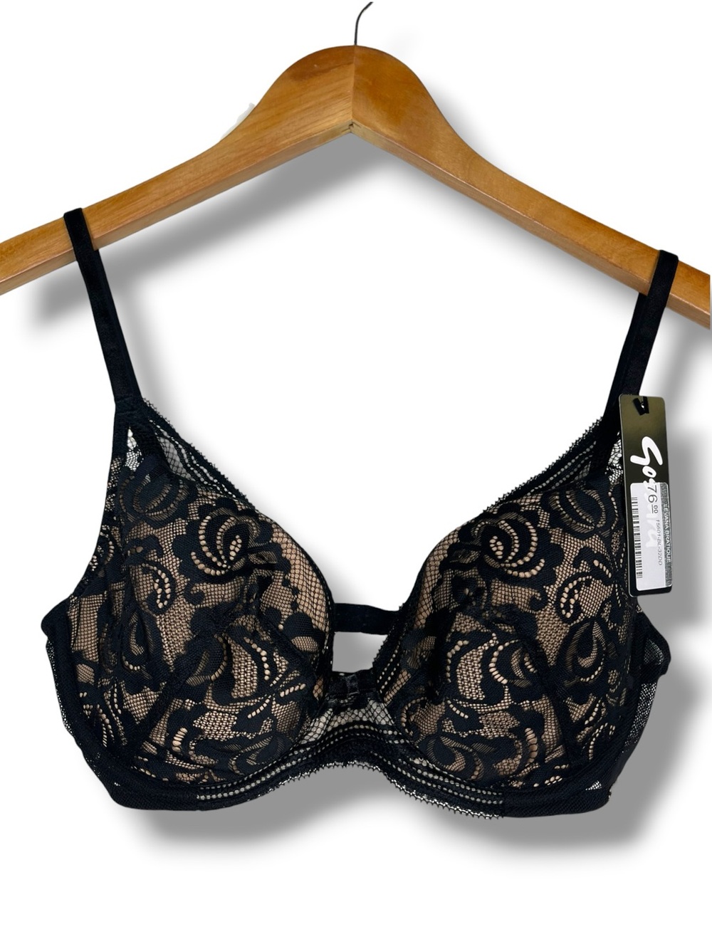 Gossard Encore Lace Plunge Bra - Black 32DD (32E) NWT! - Picture 5 of 11